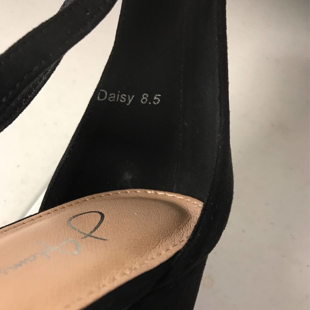 J. Adams Daisy Womens Size 8.5 Ankle Strap Low Block Heels, Black - Picture 6 of 6